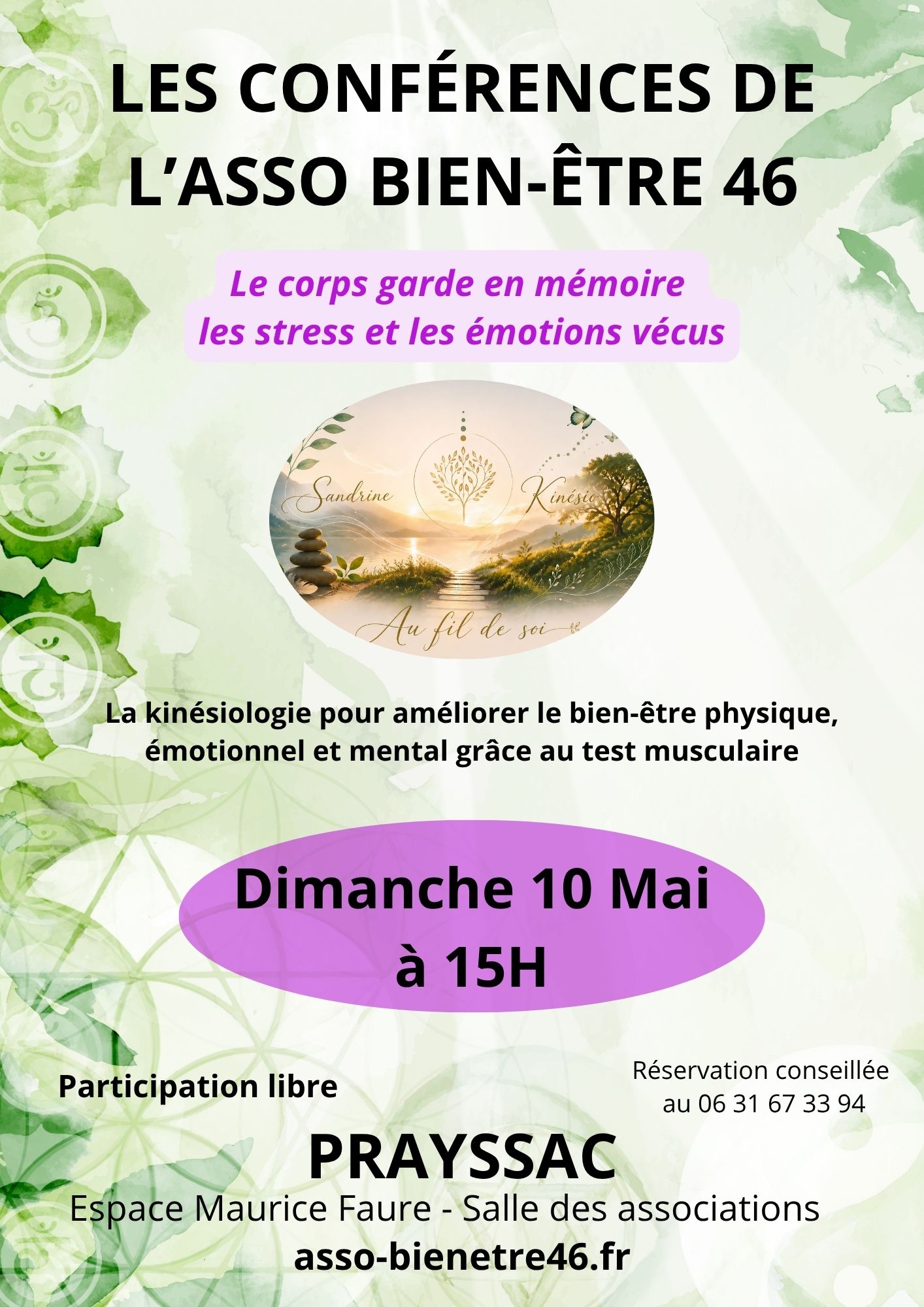 Conférence/Atelier La kinésiologie pour améliorer le bien-être physique, émotionnel et mental grâce au test musculaire
